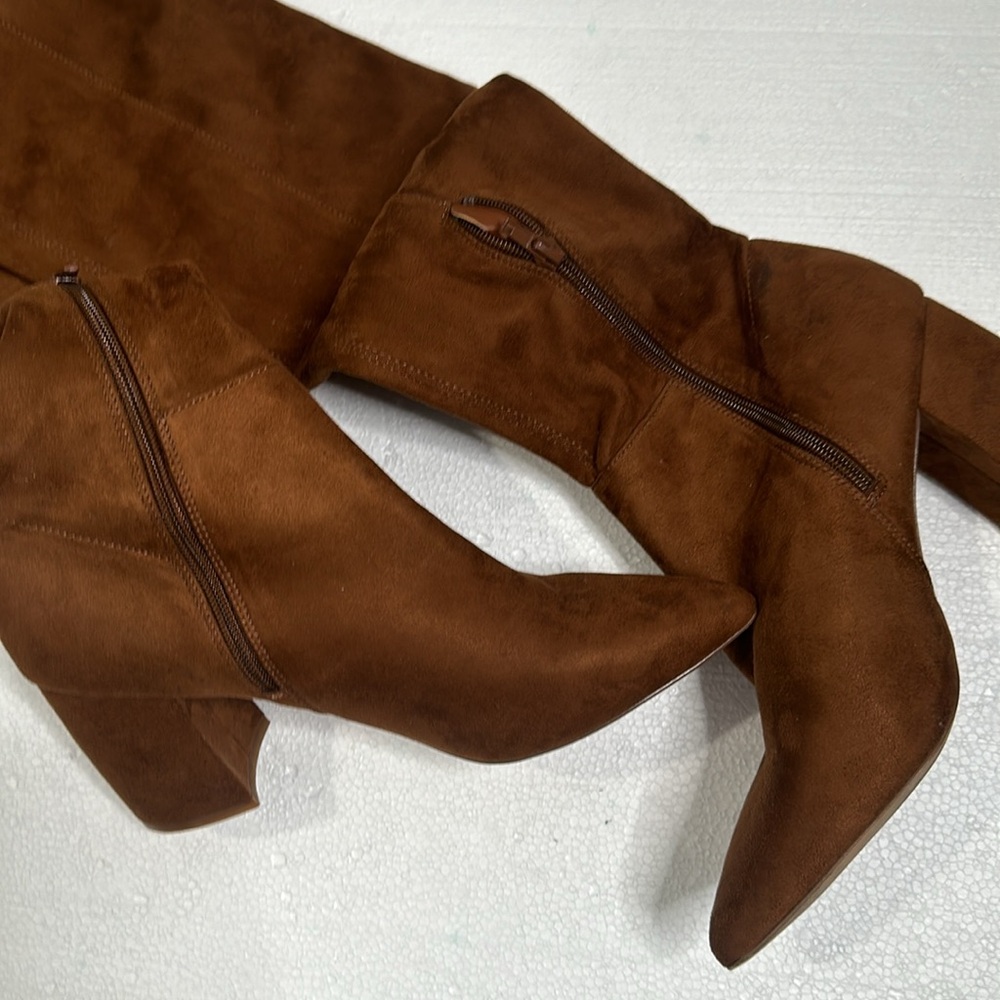 Steve Madden brown faux suede over the knee boot size 10 - Picture 5 of 13